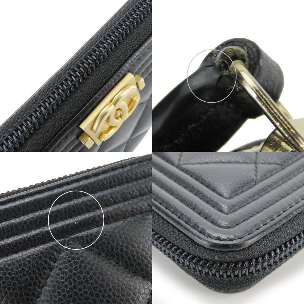 CHANEL Authentic Black Caviar Leather Wallet - Picture 7 of 11
